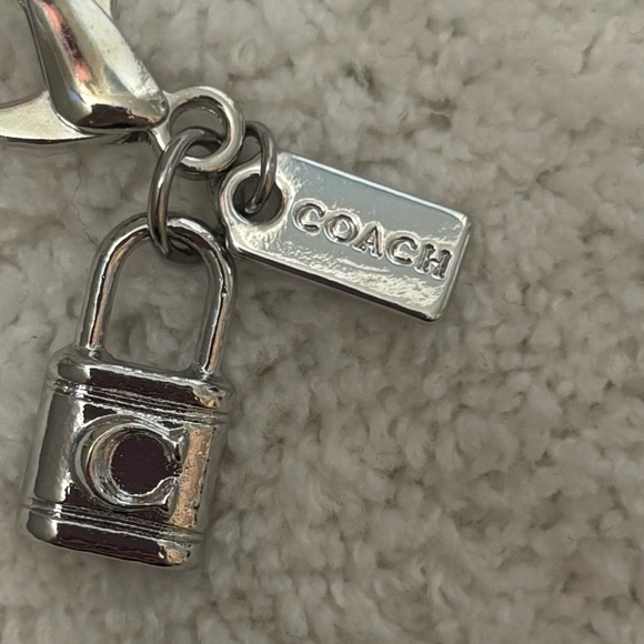 COACH Silver Padlock Zipper Pull/Charm - Picture 4 of 4